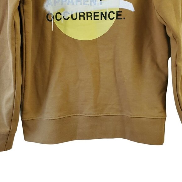 ZARA Mens Sweater Small‎ Brown Uncovered Apparent Occurence Graphic Pullover - Picture 3 of 11